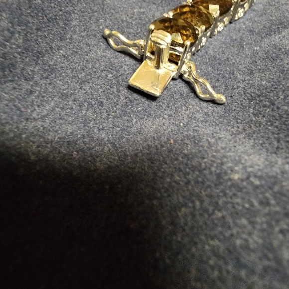 Affinity Gems Cushion Cut Gemstone Bold Tennis Bracelet Sterling Smokey Quartz - Picture 3 of 5